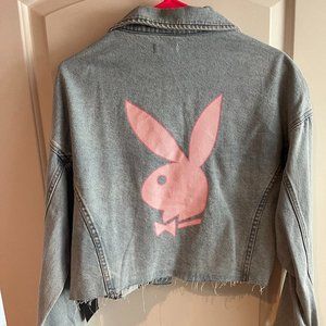 Playboy x Pacsun Cropped Denim Jacket - Size M/L
